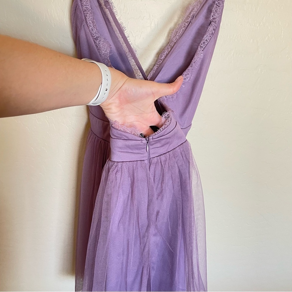 Windsor Purple Tulle Babydoll dress - Picture 5 of 12